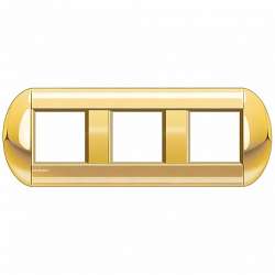 BT LL Золото Рамка овальная, 2+2+2 мод арт. LNB4802M3OC