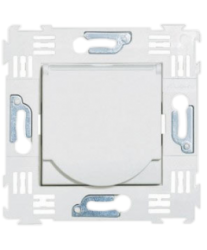 BT LT Бел Розетка с/з с крышкой и суппортом (только одиночная установка), 2 мод арт. N4148AP