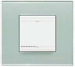 BT LT Жемчужный серый Рамка на 2 модуля арт. N4819GN