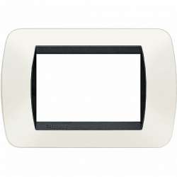 BT LV Белый Полимер Рамка на 3 модуля арт. L4803PB