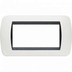 BT LV Белый Полимер Рамка на 4 модуля арт. L4804PB