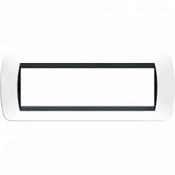 BT LV Белый Полимер Рамка на 7 модулей арт. L4807PB