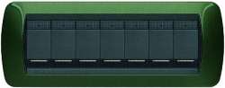 BT LV Металлический Зелёный Рамка на 7 модулей арт. L4807VT
