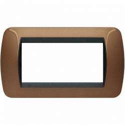 BT LV Окисленная Бронза Рамка на 4 модуля арт. L4804BO