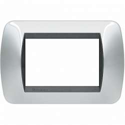 BT LV Светлый Хром Рамка на 3 модуля арт. L4803CR