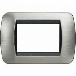 BT LV Тёртая Сталь Рамка на 3 модуля арт. L4803ACS