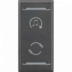 BT MH Axolute Антрацит Клавиша функциональная с символами звуковой системы 1 мод арт. HS4911BF