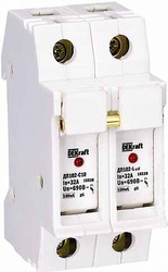 DEKraft ДП-102 Держатель предохр. типа C10 с LED индикацией 2P арт. 21384DEK