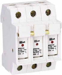 DEKraft ДП-102 Держатель предохр. типа C10 с LED индикацией 3P арт. 21385DEK