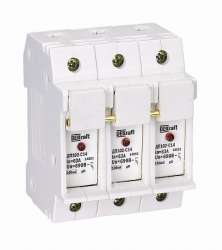 DEKraft ДП-102 Держатель предохр. типа C14 с LED индикацией 3P арт. 21388DEK