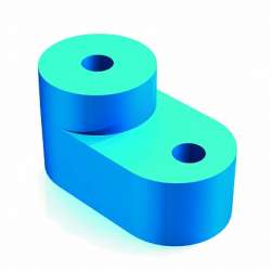 DEKraft ИУ-101 Синий Изолятор угловой для установки нулевой шины арт. 32253DEK