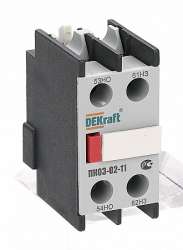 DEKraft KM-103 Приставка контактная доп.контакты 1НО+1НЗ лицевой установки ПК-03 арт. 24100DEK