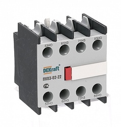 DEKraft KM-103 Приставка контактная доп.контакты 2НО+2НЗ лицевой установки ПК-03 арт. 24105DEK