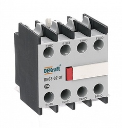 DEKraft KM-103 Приставка контактная доп.контакты 3НО+1НЗ лицевой установки ПК-03 арт. 24106DEK