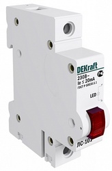 DEKraft ЛC-101 Красная Лампа LED сигнальная на DIN-рейку 1P 220В арт. 18002DEK