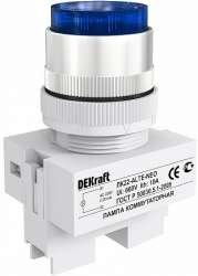 DEKraft ЛK-22 Синяя неон Лампа коммутаторная ALTE D=22мм 220В арт. 25010DEK