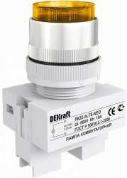 DEKraft ЛK-22 Желтая неон Лампа коммутаторная ALTE D=22мм 220В арт. 25009DEK