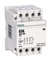 DEKraft МК-103 Контактор модульный 3НО+1НЗ 40А 230В арт. 18082DEK