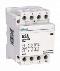 DEKraft МК-103 Контактор модульный 3НО+1НЗ 63А 230В арт. 18089DEK