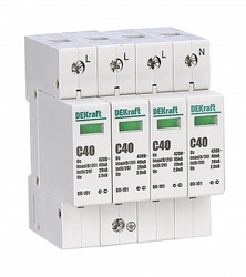 DEKraft ОП-101 Ограничитель перенапряжений 4P 40кА C 420В арт. 18018DEK