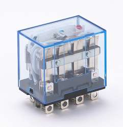 DEKraft ПР-102 Промежуточное реле 4 конт. с инд. LED 10А 12В AC арт. 23212DEK