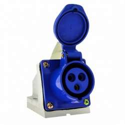 DEKraft РС-102 Розетка стационарная 123 2Р+РЕ 32А 220В IP44 арт. 26031DEK