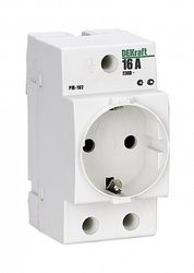 DEKraft Розетка модульная на DIN-рейку 2P+PEN 16A РМ-102 220В арт. 18012DEK