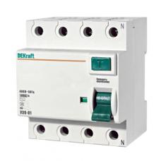 DEKraft УЗО-03 УЗО 4P 32А 30мА AC 6кА арт. 14079DEK