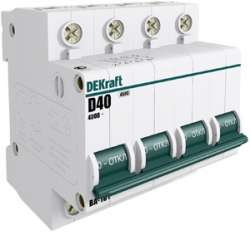 DEKraft ВА-101 Автоматический выключатель 4Р 63А (D) 4,5кА арт. 11144DEK