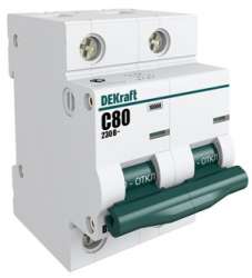 DEKraft ВА-201 Автоматический выключатель 2Р 63А (С) 10кА арт. 13004DEK