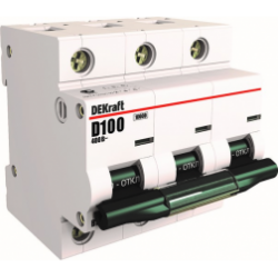DEKraft ВА-201 Автоматический выключатель 3P 125А (C ) 10кА арт. 13027DEK