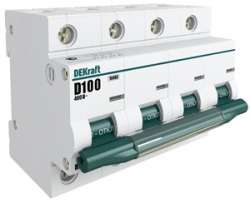 DEKraft ВА-201 Автоматический выключатель 4Р 80А (D) 10кА арт. 13023DEK