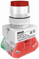 DEKraft ВK-22 Красный Выключатель кнопочный ABLFP D=22мм 220В арт. 25020DEK