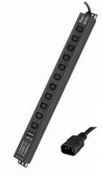 DKC Блок распределения питания вертикальный для 19" шкафов, 10A11 Х С13, сетевой фильтр, индикация, вх. разъём С14 арт. R5VIEC11CDOP