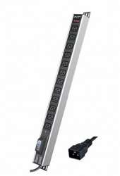 DKC Блок распределения питания вертикальный для 19" шкафов, 16A12 ХIEC60320 C19, автоматический выключатель 1Р арт. R5V12CBOPCDC19