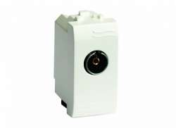 DKC Brava Белая Розетка TV без согласующего сопротивления 1 мод арт. 76581B