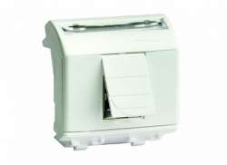 DKC Brava Белая Розетка телефонная RJ-11 (разъем AMP) 2 мод арт. 76645B