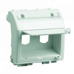 DKC Brava Белый Адаптер для двух оптоволоконных разъемов типа ST 2 мод арт. 76615B