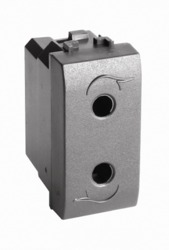 DKC Brava Черная Розетка электрическая без заземления без шторок RAL7016 1 мод арт. 77491N