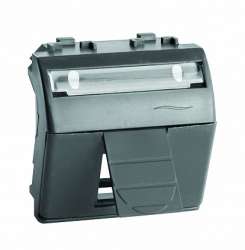 DKC Brava Черный Адаптер для двух информационных разъемов Keystone 2 мод арт. 77613N