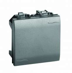 DKC Brava Черный Выключатель двухполюсный 2 мод арт. 77132N