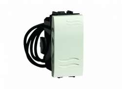 DKC Brava Черный Выключатель кнопочный с подсветкой 1 мод арт. 77021NL