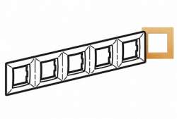 DKC Brava Песочная Рамка 5-ая RAL1002 2+2+2+2+2 мод арт. 75015V