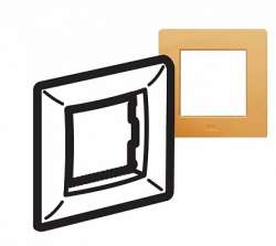 DKC Brava Песочная Рамка RAL1002 2 мод арт. 75010V