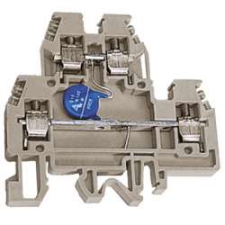 DKC DAS.4/V120GR Зажим проходной 2х уровневый серый 4 кв.мм с варистором между уровнями 120 В арт. ZDSV120GR