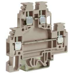 DKC DAS.4 Зажим проходной 2х уровневый бежевый 2,5 кв.мм арт. ZDS100