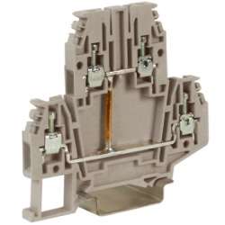 DKC DBC.2/CI Зажим проходной бежевый 2 уровня 2,5 кв.мм, с перемычкой между уровнями арт. ZDB117