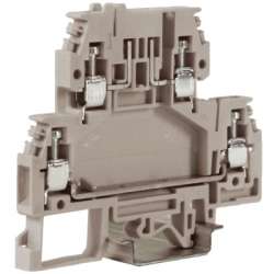 DKC DSFA.4GR Зажим с 2 уровнями, верхний под предохранитель 4 кв.мм серый арт. ZDA100GR