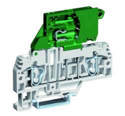 DKC Держатель предохранителя 5x20. Пружина. 4 кв. мм. Серый. С диод инд на 12-48 вольт (AC/DC). арт. ZHF918MGR