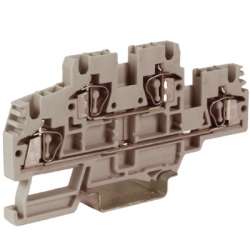 DKC HMD.2GR, Зажим проходной 2-х уровневый, серый, 2,5 кв.мм арт. ZHD100GR